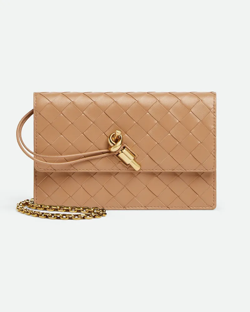 Bottega Veneta Andiamo Pouch Mit Kette - Braun - Damen - 100 % Lammleder Braun
