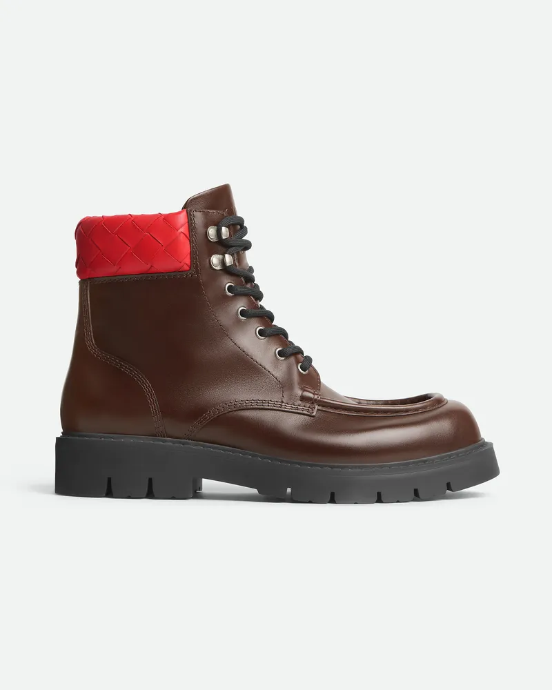 Bottega Veneta Haddock Schnürstiefel Chocolate