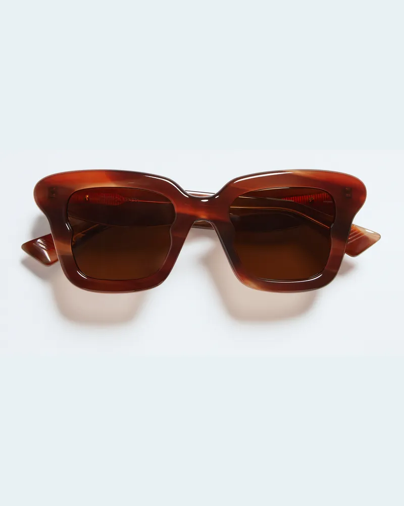 Bottega Veneta Sophia Ribbon Butterfly Sonnenbrille-Braun - Unisex Braun