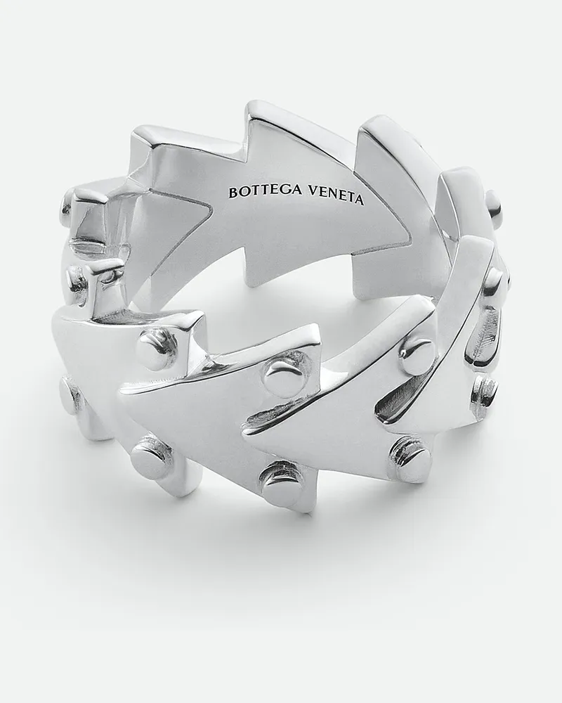 Bottega Veneta Rivet Ring Silver