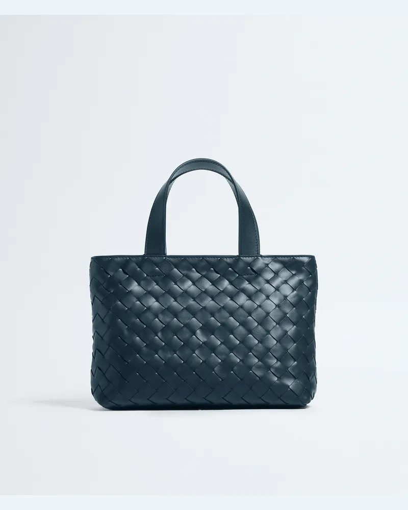 Bottega Veneta Mini Intrecciato Tote mit Zip-Blau - Herren Blau
