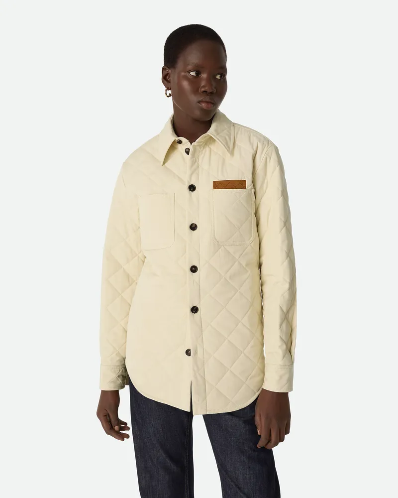 Bottega Veneta Gestepptes Overshirt Aus Baumwolle Sea
