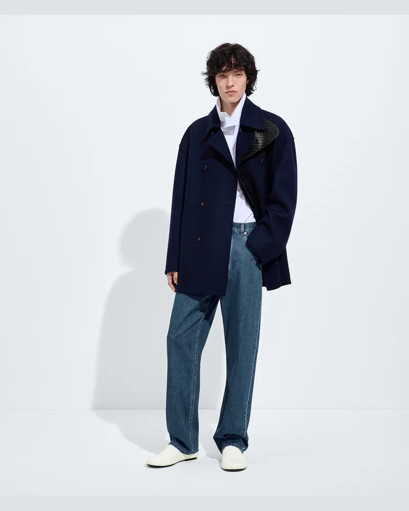 Bottega Veneta Jeans mit weitem Bein in Atlantic Blue-Blau - Herren Blau