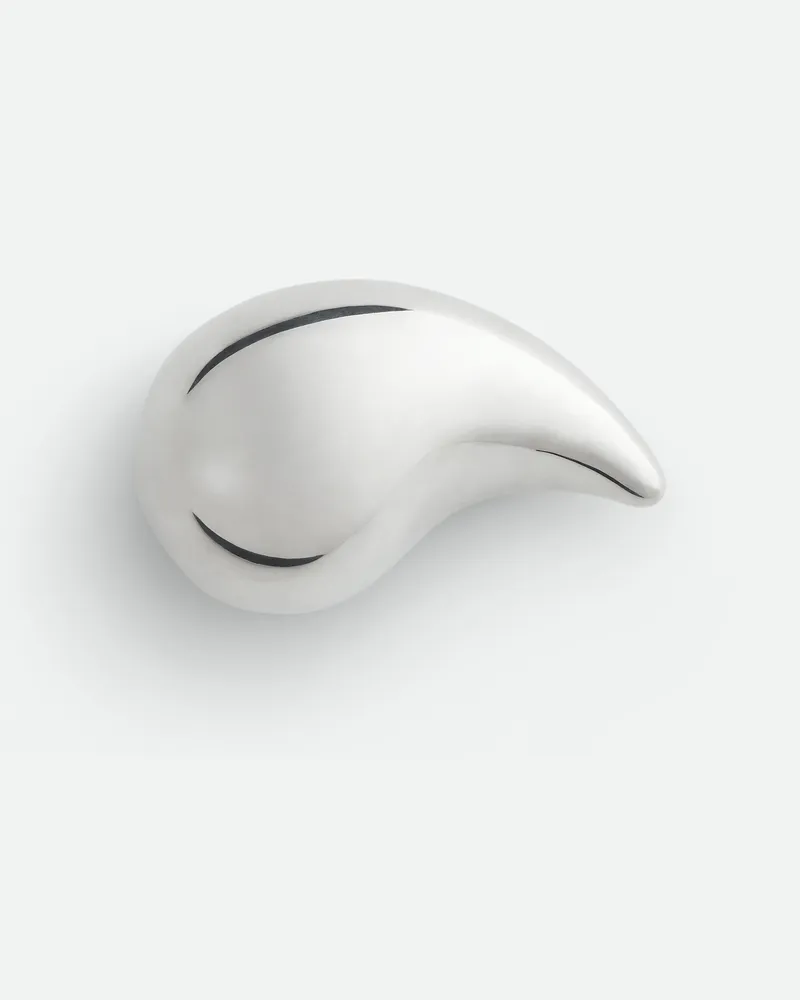 Bottega Veneta Große Drop Brosche Silver