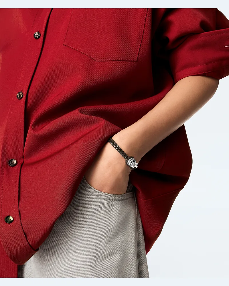 Bottega Veneta Knot Lederarmband - Braun - Unisex 80 % Lammleder & 20 % Sterlingsilber Braun