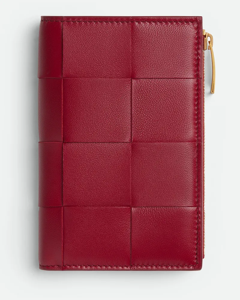 Bottega Veneta Mittelgroßes Cassette Bifold Portemonnaie Dark
