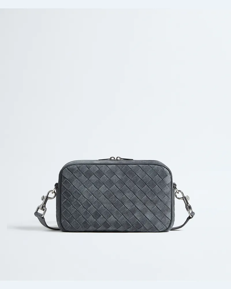 Bottega Veneta Kleine Intrecciato Camera Bag - Grau & Silberfarben - Herren - 100 % Lammleder Grau