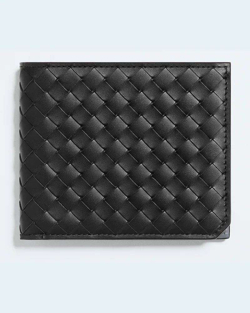 Bottega Veneta Intrecciato Piccolo Bi-Fold Portemonnaie-Schwarz - Herren Schwarz