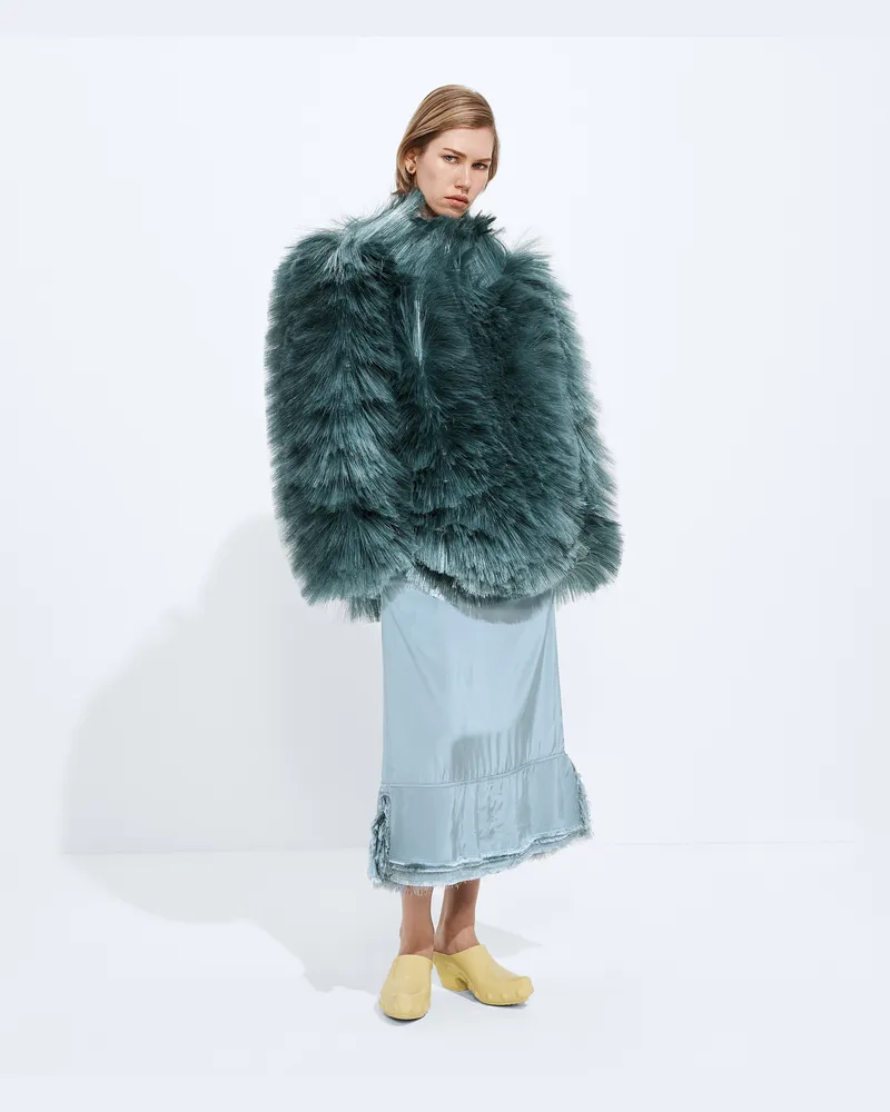 Bottega Veneta Rock aus gewaschener Fallschirmseide -Blau - Damen Blau