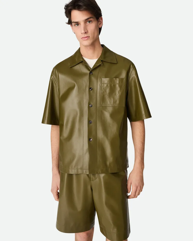 Bottega Veneta Hemd aus Nappaleder-Grün - Herren Grün