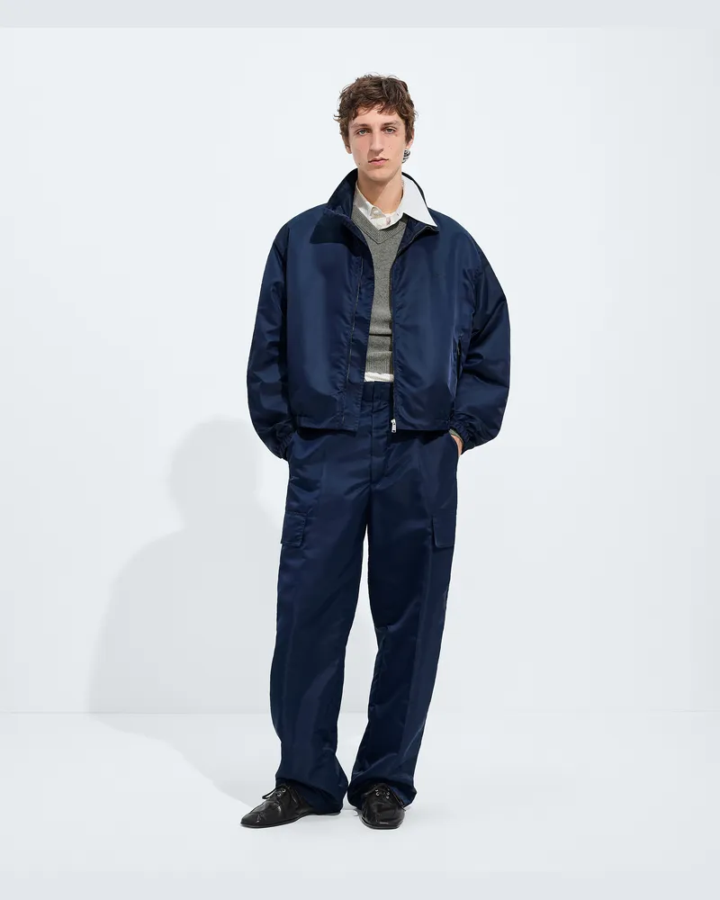 Bottega Veneta Blouson aus Nylonsatin-Blau - Herren Blau