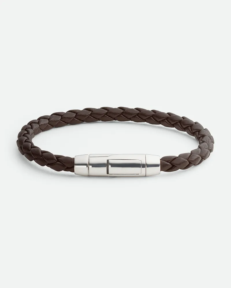 Bottega Veneta Braid Lederarmband - Braun - Herren Lammleder Braun