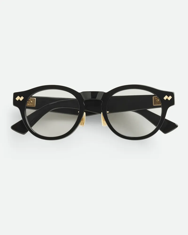 Bottega Veneta Runde Dizzy Brille - Schwarz - Unisex - 100 % Recyceltes Azetat Schwarz