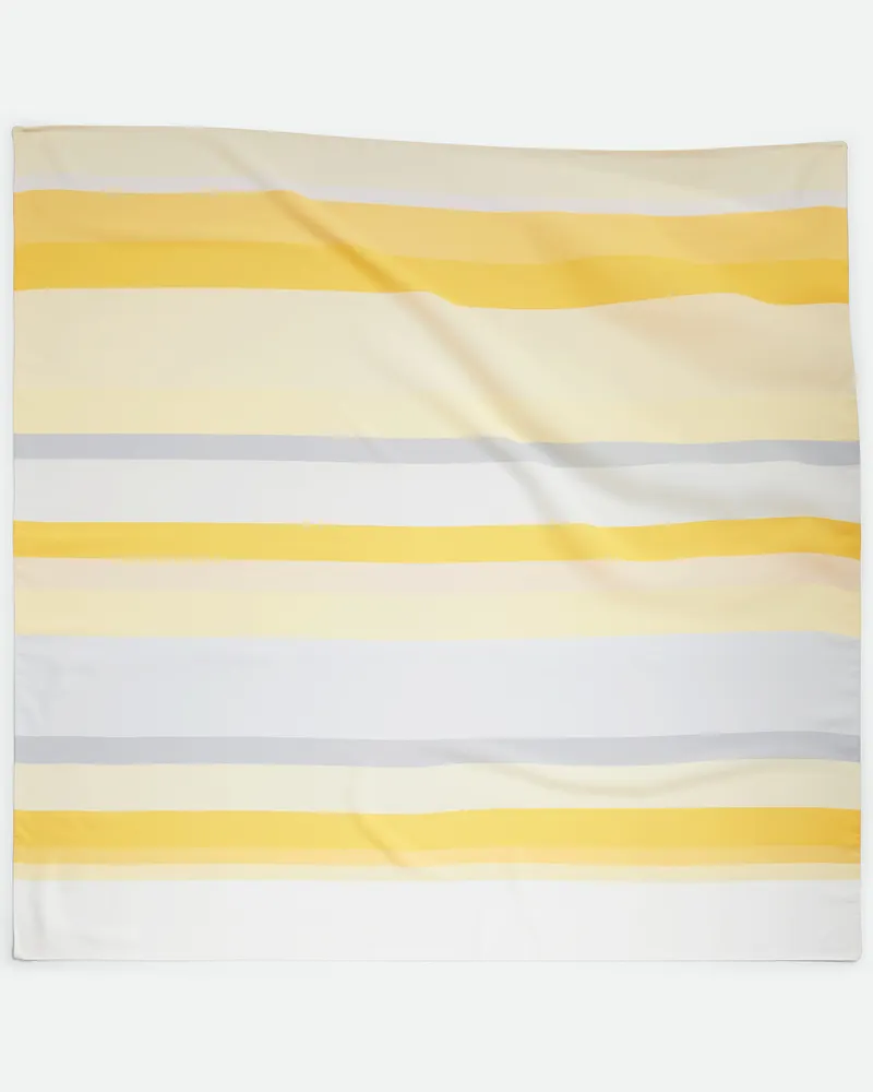 Bottega Veneta Gestreiftes Halstch As Seidentwill Yellow