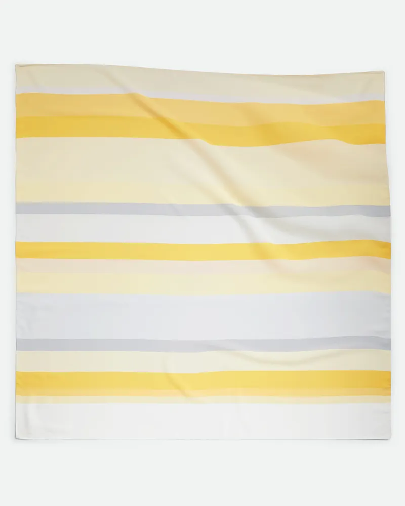 Bottega Veneta Gestreiftes Halstuch Aus Seidentwill Yellow