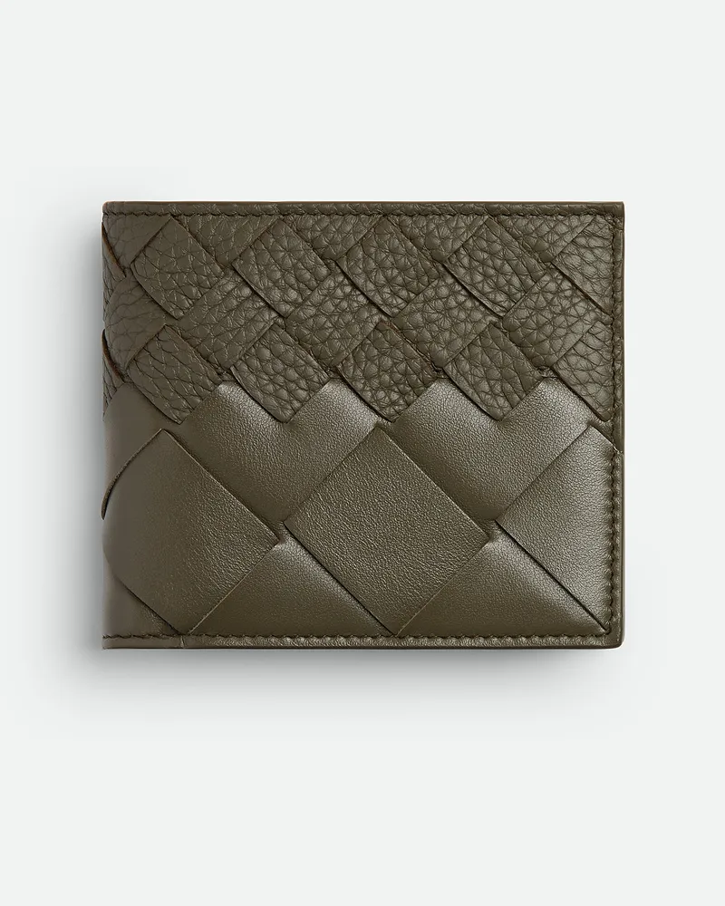 Bottega Veneta Intrecciato Bi-fold Portemonnaie Mit Münzfach - Grün - Herren - 100 % Kalbsleder Grün