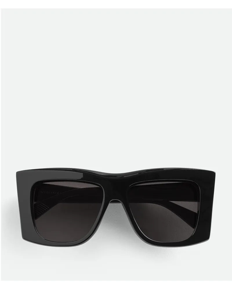 Bottega Veneta Visor Eckige Sonnenbrille As Recyceltem Azetat Black