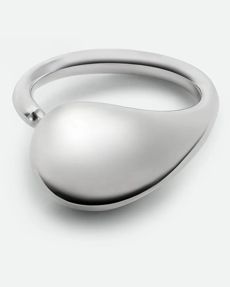 Bottega Veneta Kleiner Drop Ring Silver