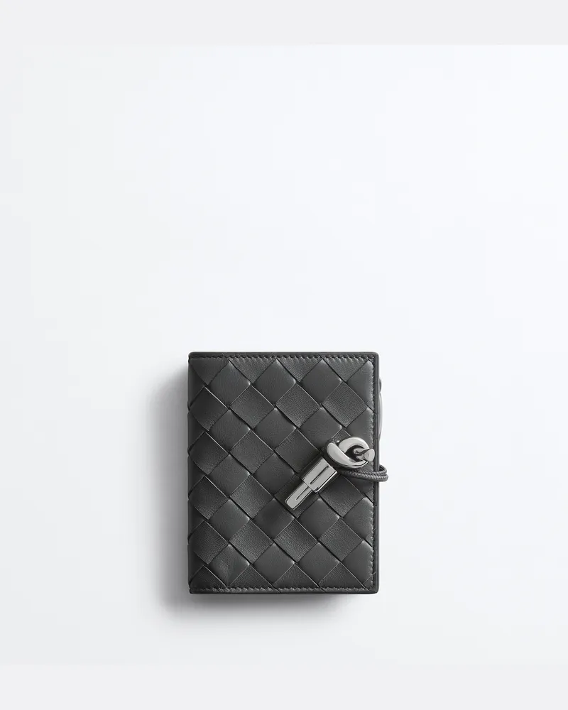Bottega Veneta Kleines Andiamo Bi-Fold Portemonnaie-Grau - Damen Grau