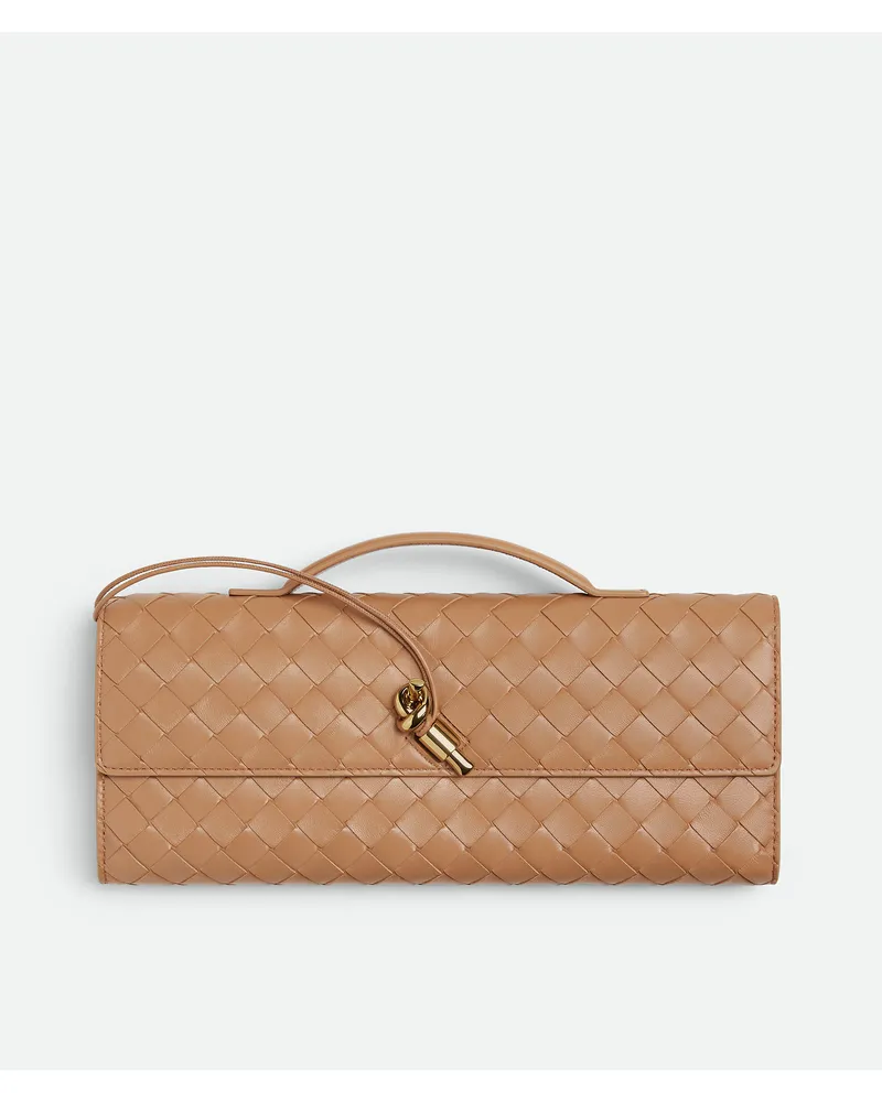 Bottega Veneta Andiamo Clutch - Braun - Damen - 100 % Lammleder Braun