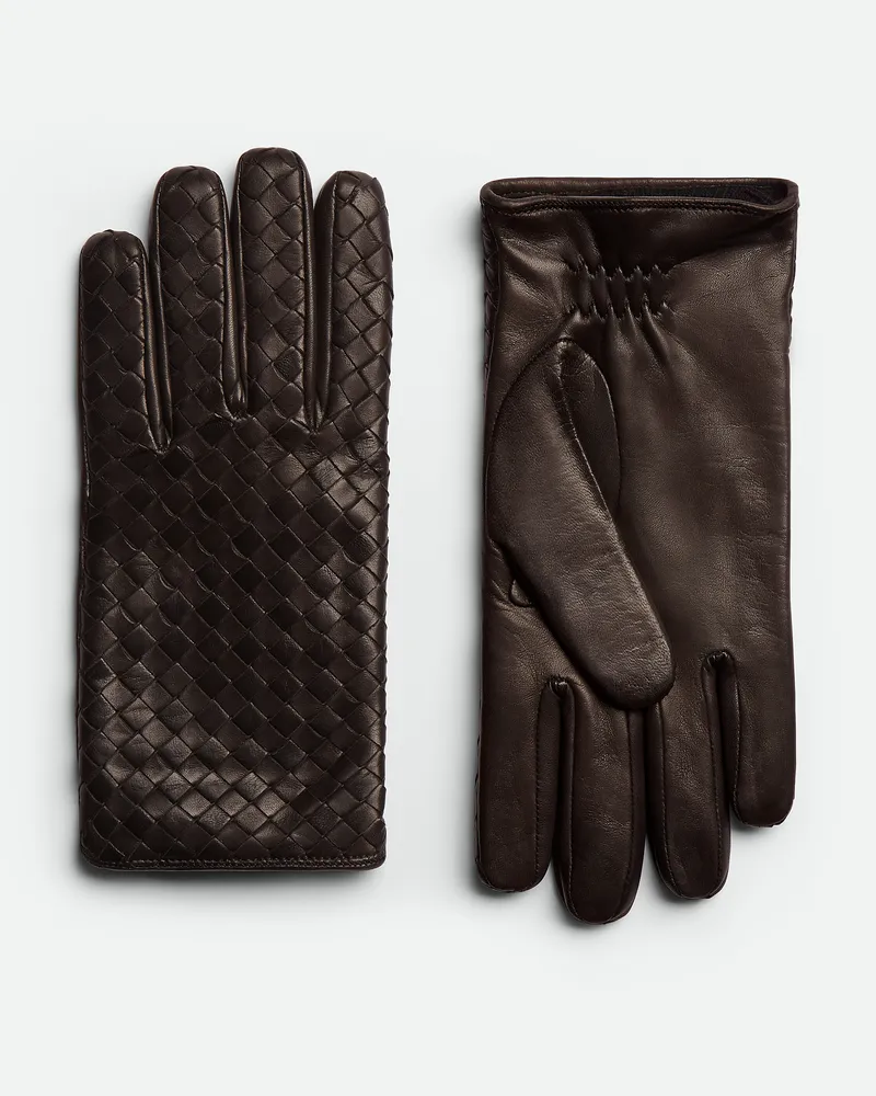 Bottega Veneta Handschuhe Aus Intrecciato Leder Fondant