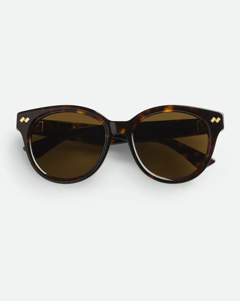 Bottega Veneta Runde Dizzy Sonnenbrille - Braun - Damen Braun