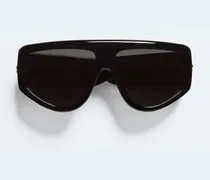 Classic Shield-Sonnenbrille-Schwarz - Unisex