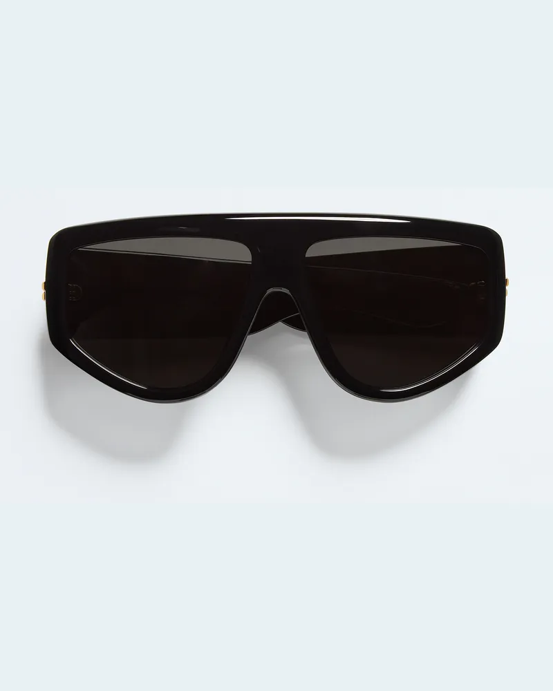 Bottega Veneta Classic Shield-Sonnenbrille-Schwarz - Unisex Schwarz