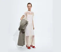 Kleid aus floraler Spitze-Weiss - Damen