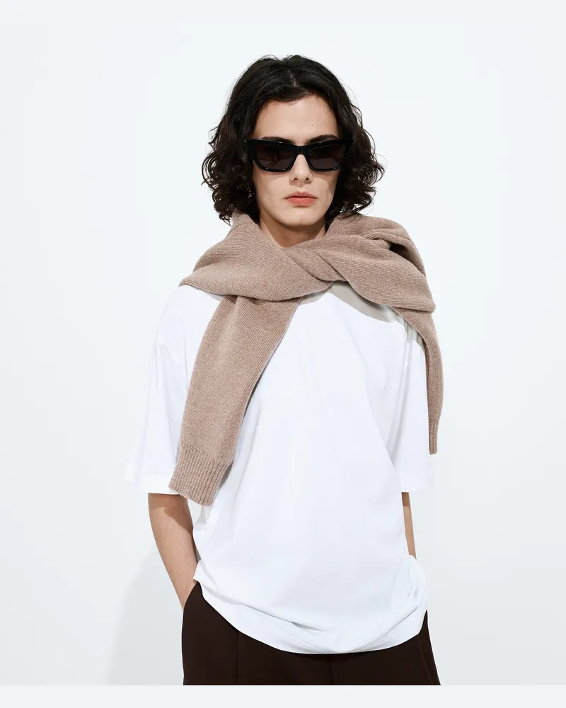 Bottega Veneta T-shirt Aus Baumwolljersey - Weiss - Damen 100 % Baumwolle Weiss