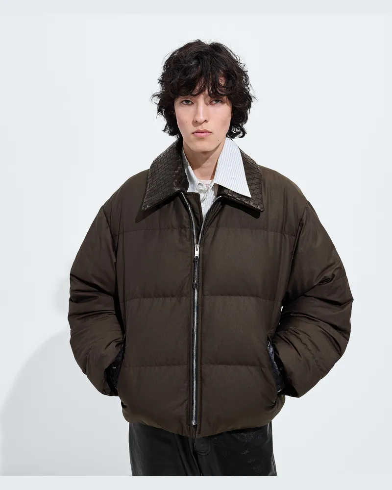 Bottega Veneta Pufferjacke aus Baumwoll- und Nylon-Twill-Braun - Herren Braun