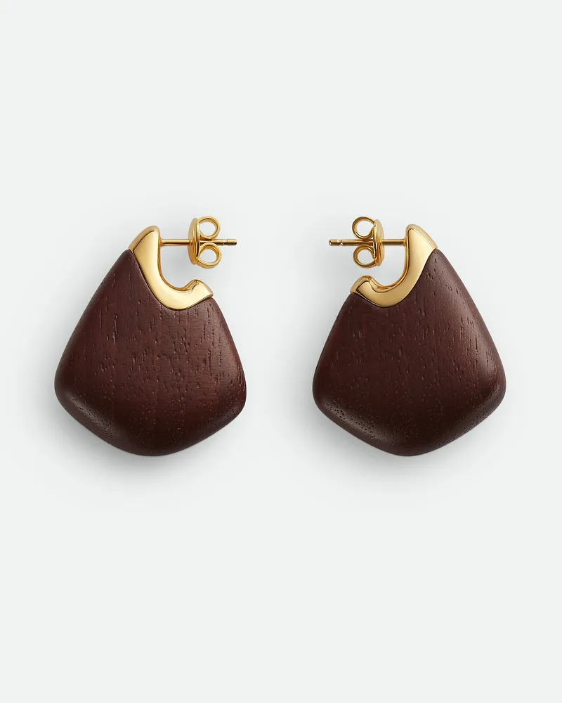 Bottega Veneta Kleine Fin Ohrringe As Holz Wood
