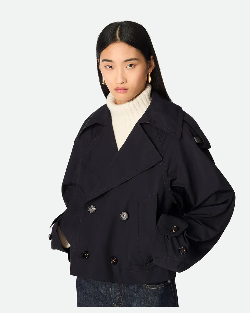 Bottega Veneta Blouson Aus Technischer Baumwolle Midnight