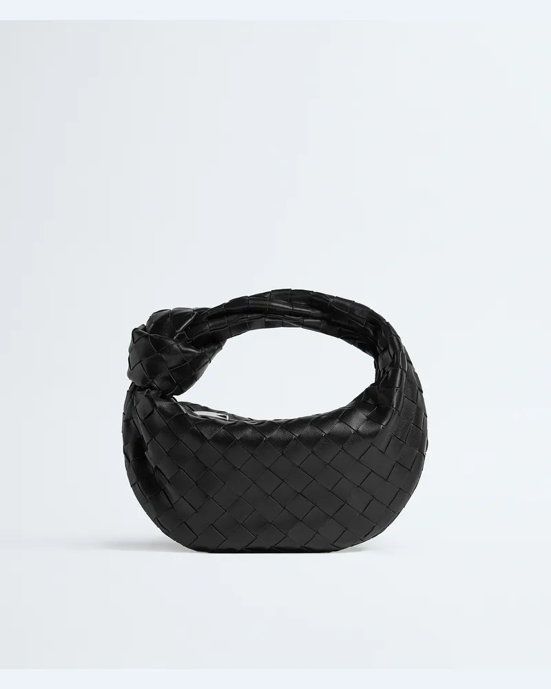 Bottega Veneta Mini Jodie - Schwarz - Unisex - 100 % Lammleder Schwarz