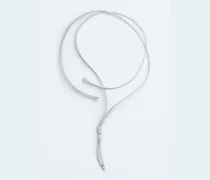 Sardine Halskette aus Leder-Lila - Damen