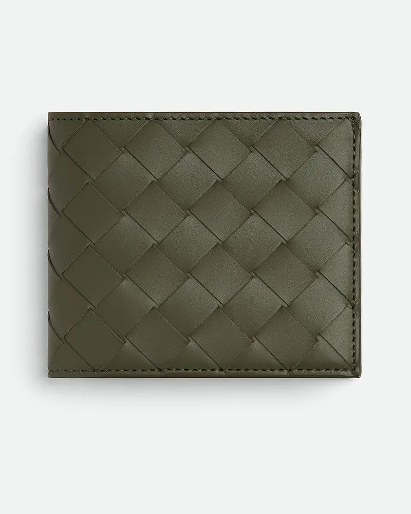Bottega Veneta Intrecciato Bi-fold Portemonnaie Mit Münzfach - Grün - Herren - 100% Kalbsleder Grün