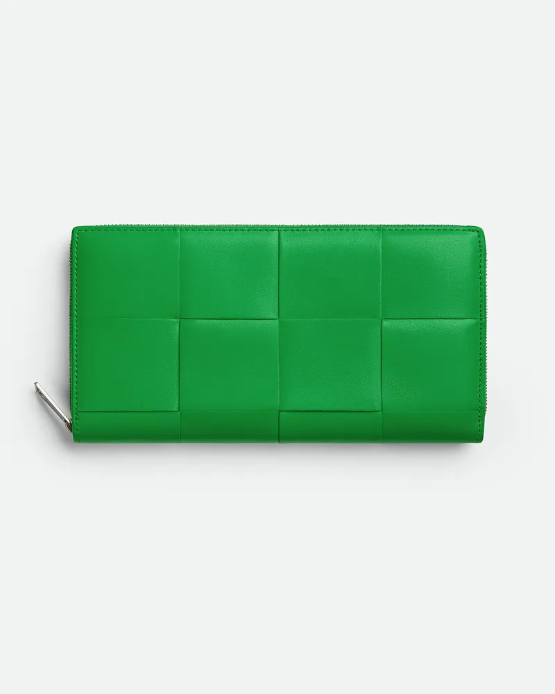 Bottega Veneta Cassette Portemonnaie Mit mlafendem Zip Parakeet