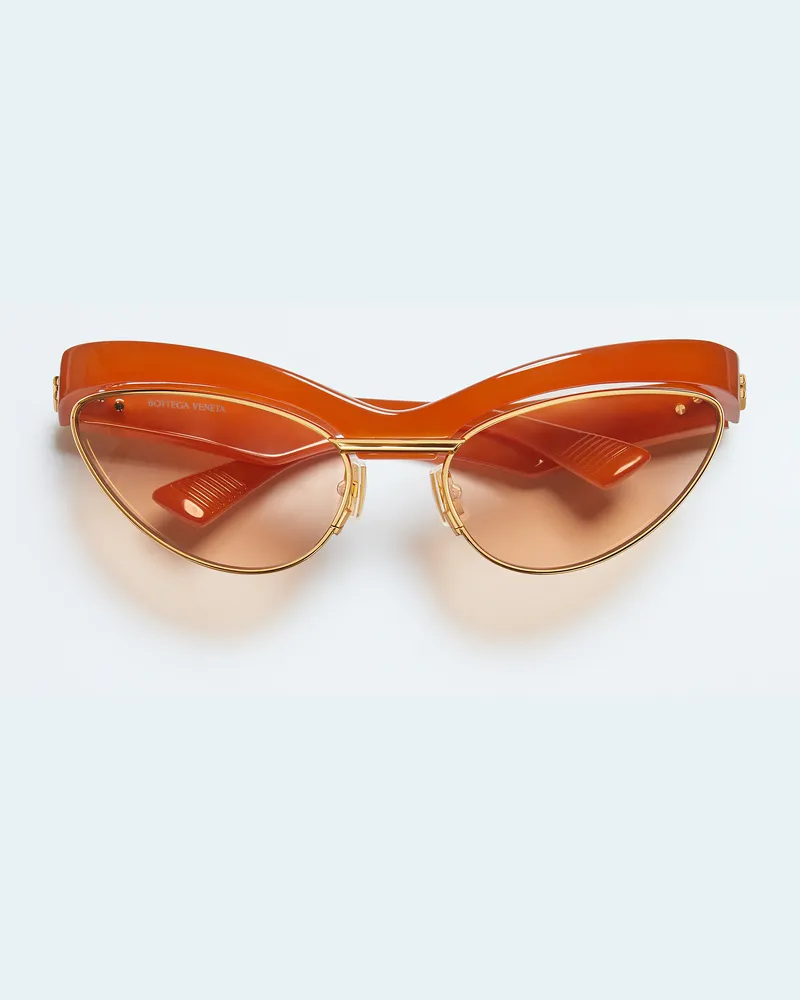 Bottega Veneta Duo Angle Cat-eye Sonnenbrille - Rose - Unisex - 70% Polyamid & 30% Metall Rose