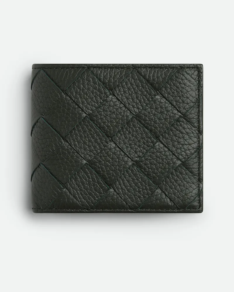 Bottega Veneta Intrecciato Bifold Portemonnaie Mit Münzfach Dark