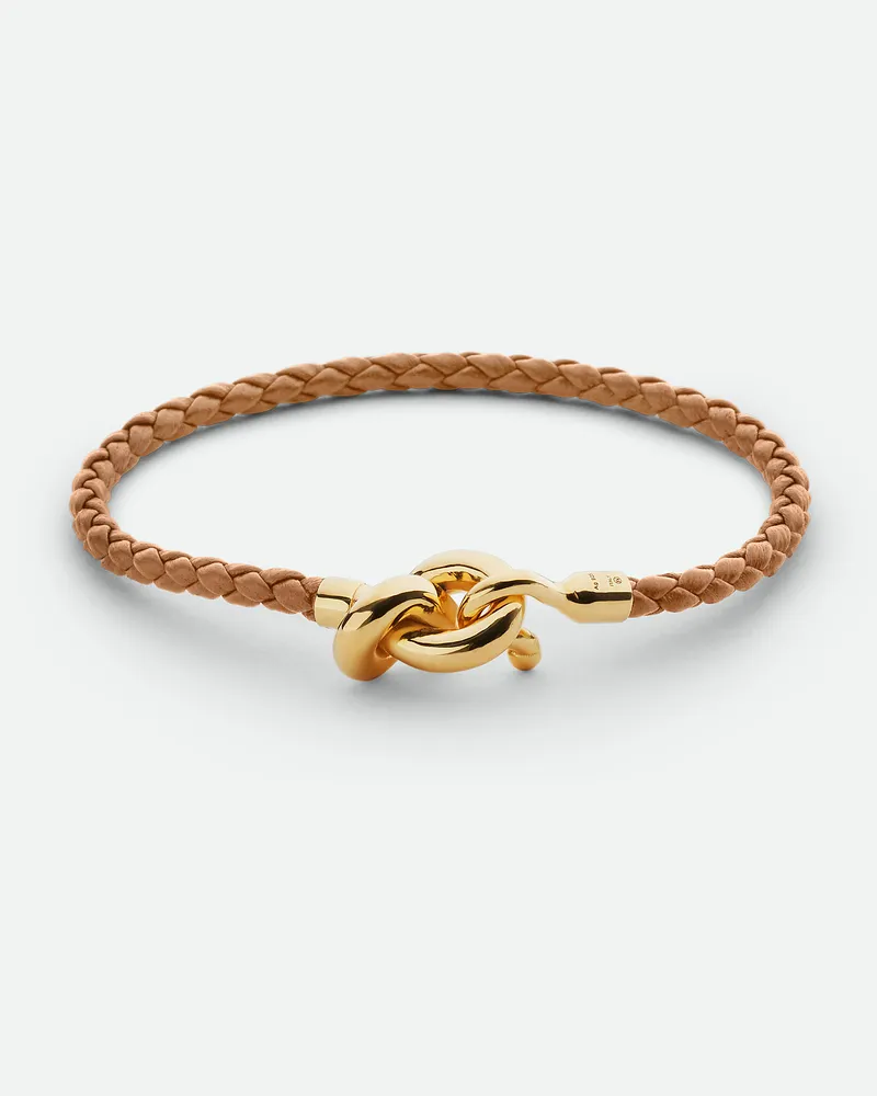 Bottega Veneta Knot Lederarmband Pale