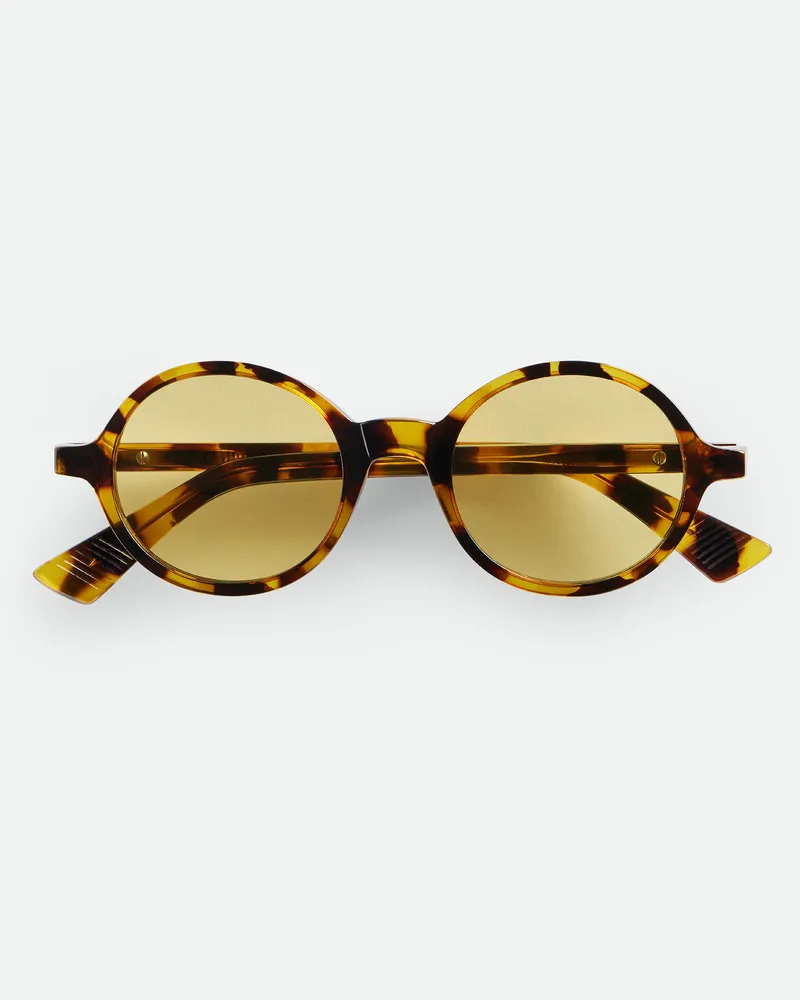 Bottega Veneta Runde Classic Sonnenbrille Havana