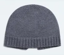 Beanie aus Wollstrick-Grau - Damen