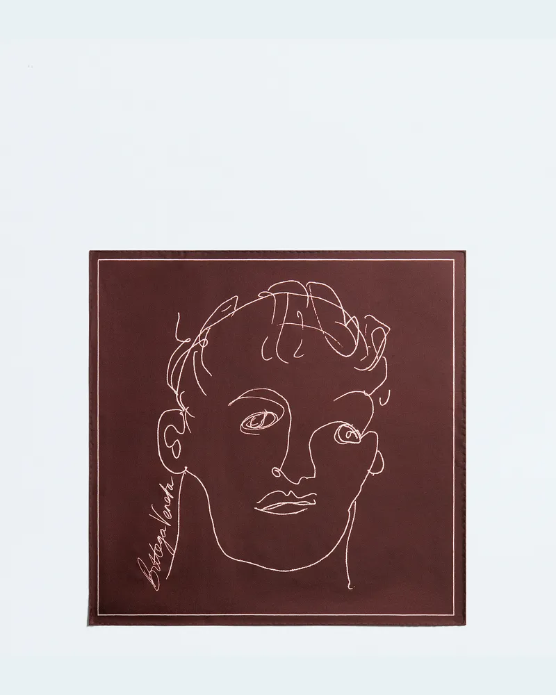 Bottega Veneta Foulard Aus Seidentwill - Bordeaux - Damen - 100 % Seide Bordeaux