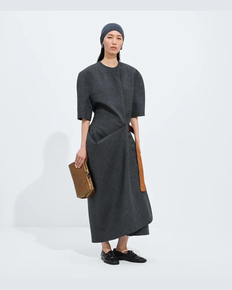 Bottega Veneta Kleid aus Shetland-Wollgewebe-Grau - Damen Grau