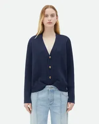 Bottega Veneta Cardigan Aus Kaschir it Knotenknöpfen Navy