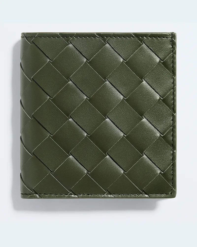 Bottega Veneta Intrecciato Bi-Fold Portemonnaie-Grün - Herren Grün