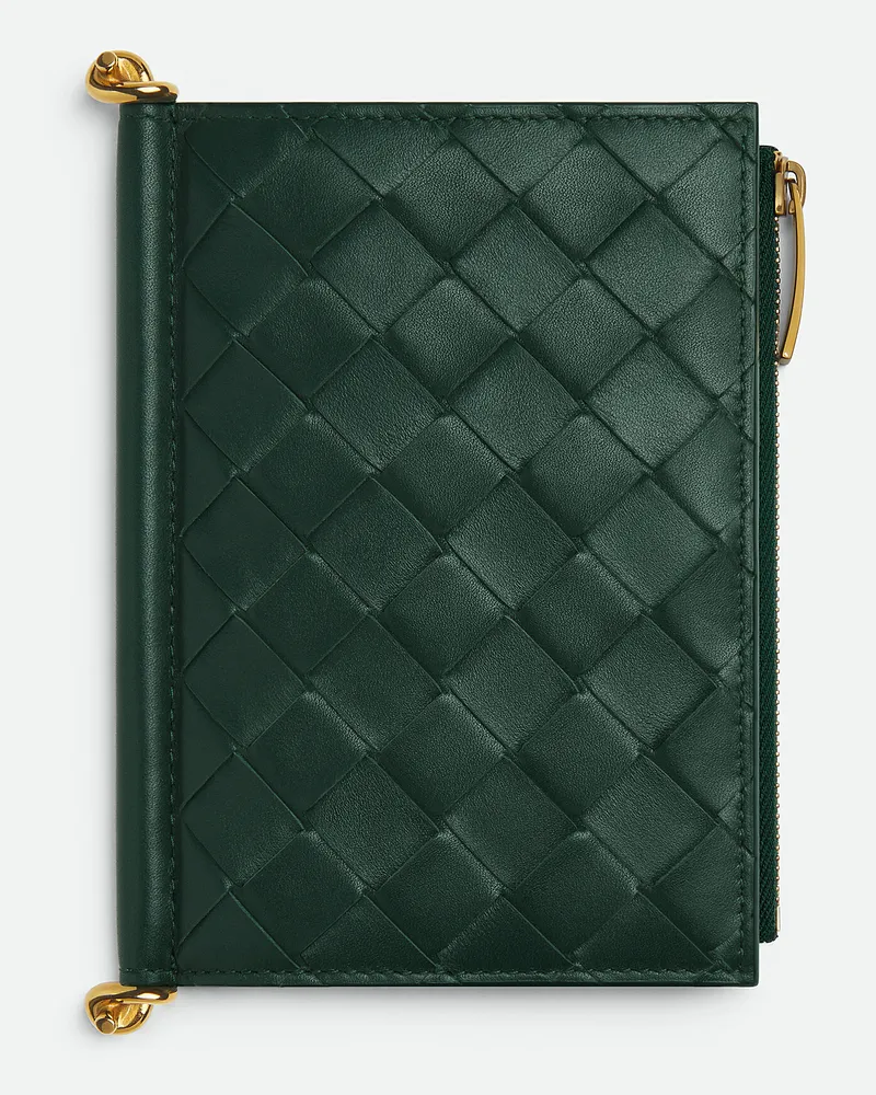 Bottega Veneta Mittelgroßes Solstice Bi-fold Portemonnaie Emerald