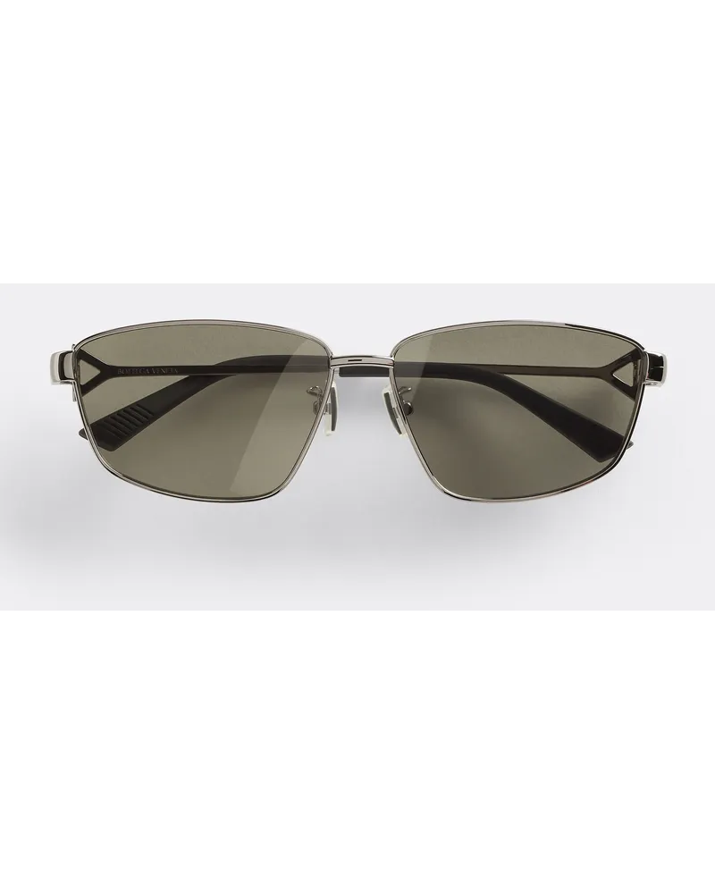 Bottega Veneta Eckige Trn Sonnenbrille Ruthenium