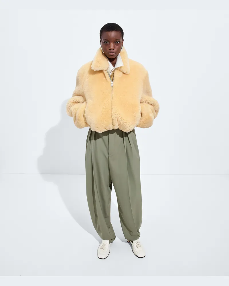 Bottega Veneta Hose aus Wolltwill-Grün - Damen Grün