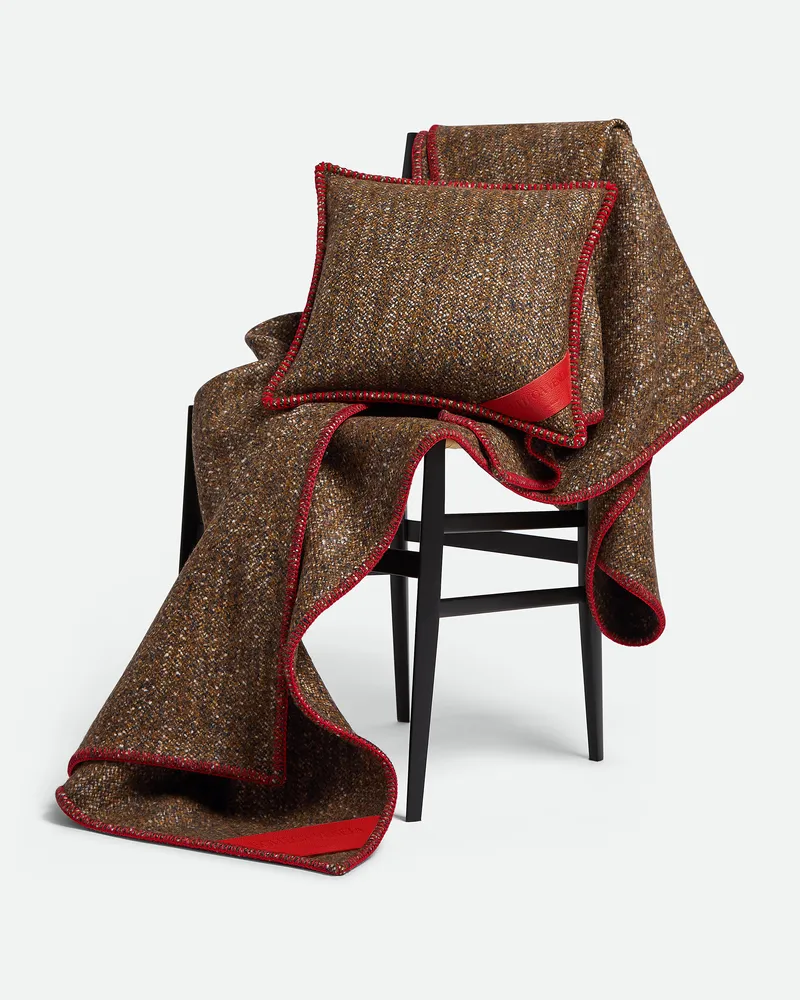 Bottega Veneta Kissen Countryside - Braun - Unisex - 69 % Wolle, 16 % Polyester & 12 % Alpaka-Wolle Braun